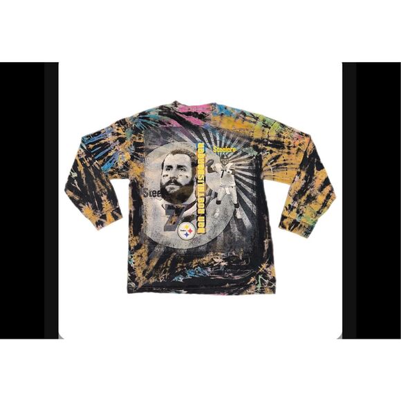 Pittsburgh Steelers Ben Roethlisberger Tie-Die Long Sleeve - Picture 1 of 3